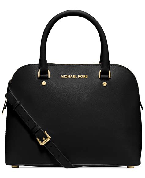 michael kors cindy dome satchel black|Michael Kors Cindy Medium Dome Satchel Black .